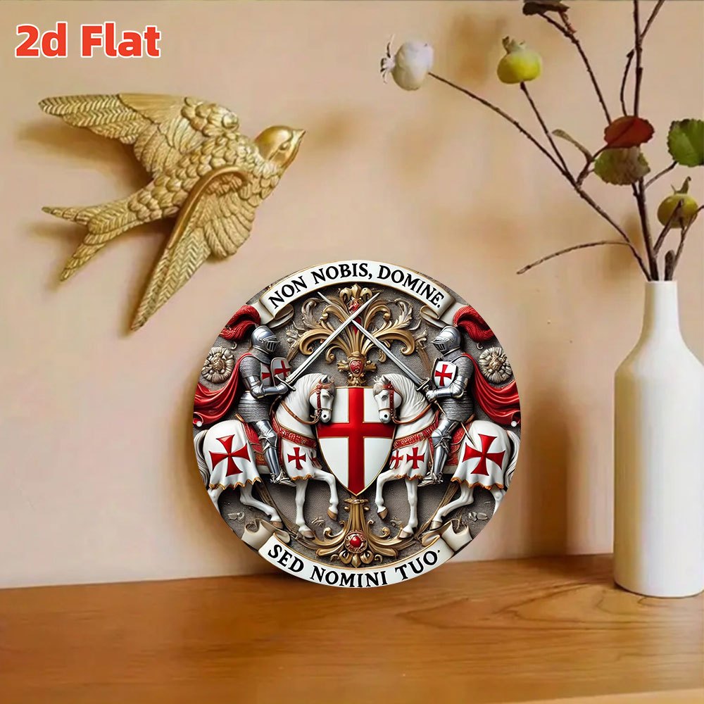 2D Flat Medieval Templar Knigh - Home Decor Medieval 评论和价格