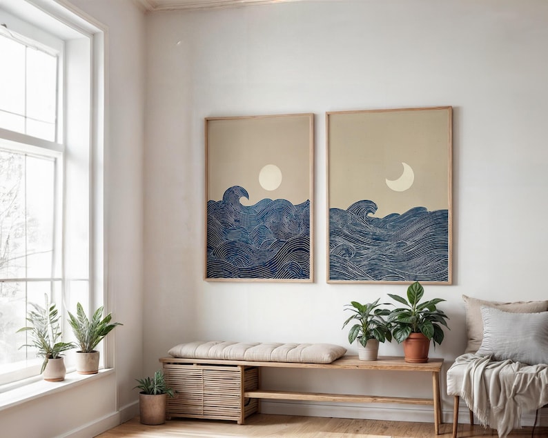 2pcs Japandi Minimalist Moon C - Home Decor Trends 评论和价格