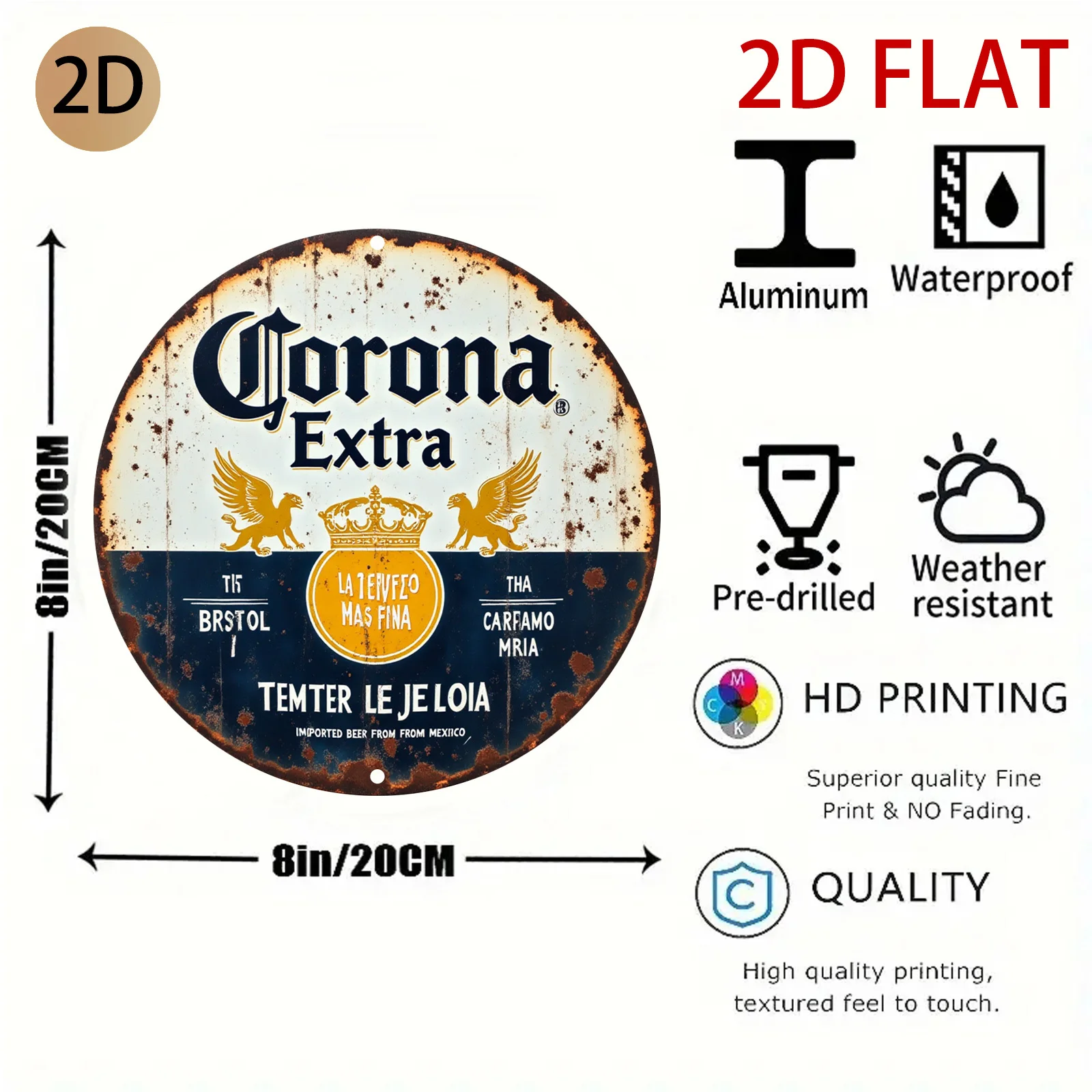 2D Flat, Vintage Corona Extra  - Home Decor Trends 评论和价格