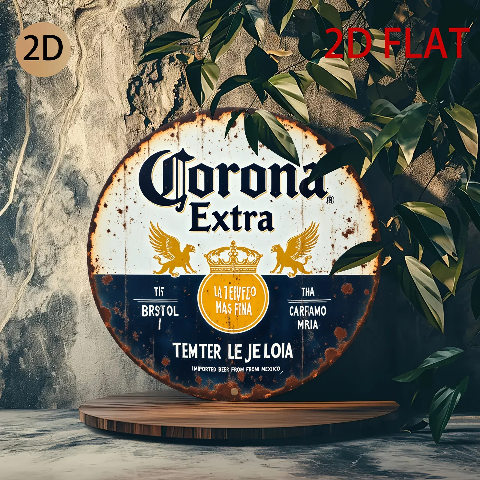 2D Flat, Vintage Corona Extra  - Home Decor Trends 评论和价格