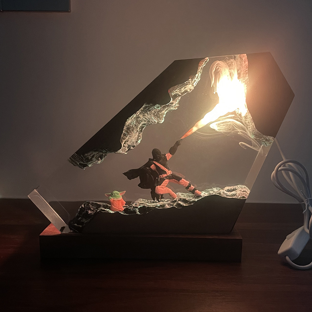 Table Resin Lamp Sci-fi Figure - Home Decor Resin 评论和价格