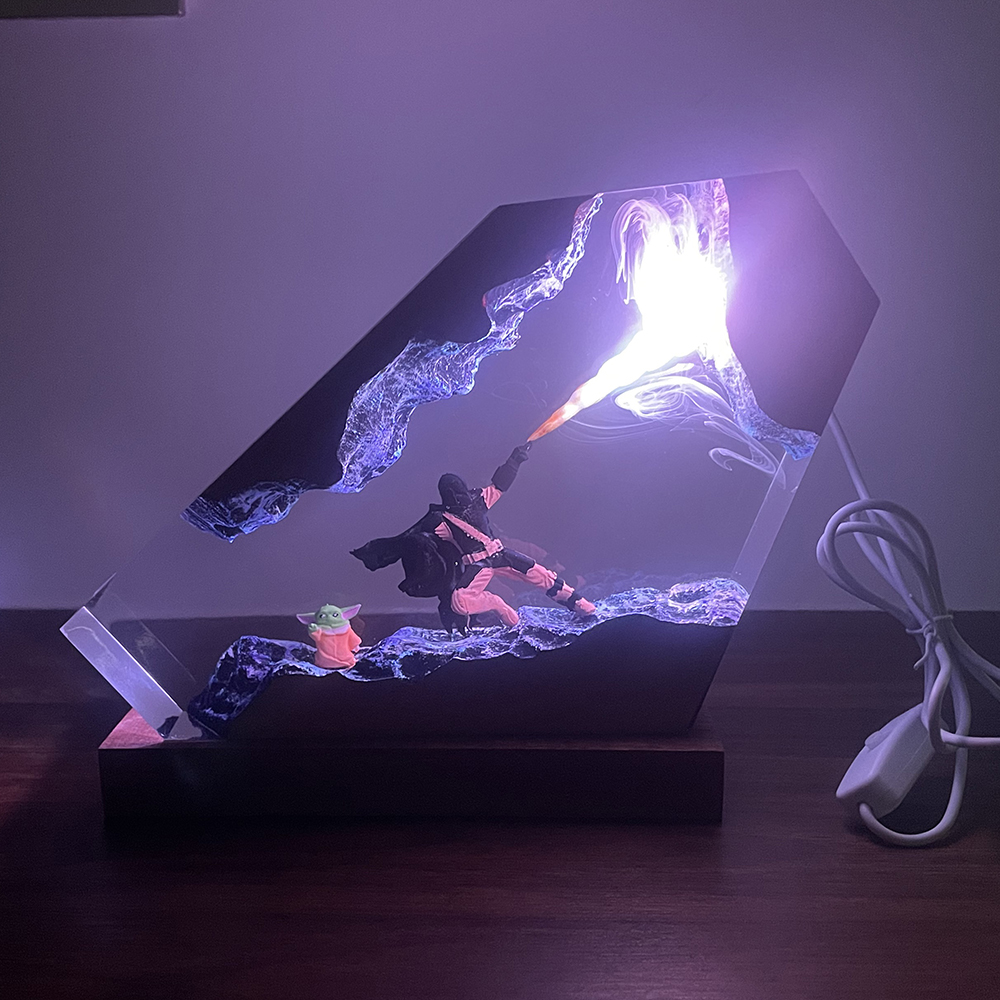 Table Resin Lamp Sci-fi Figure - Home Decor Resin 评论和价格