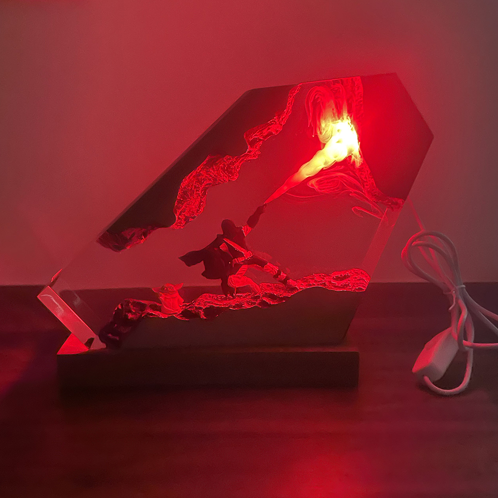 Table Resin Lamp Sci-fi Figure - Home Decor Resin 评论和价格