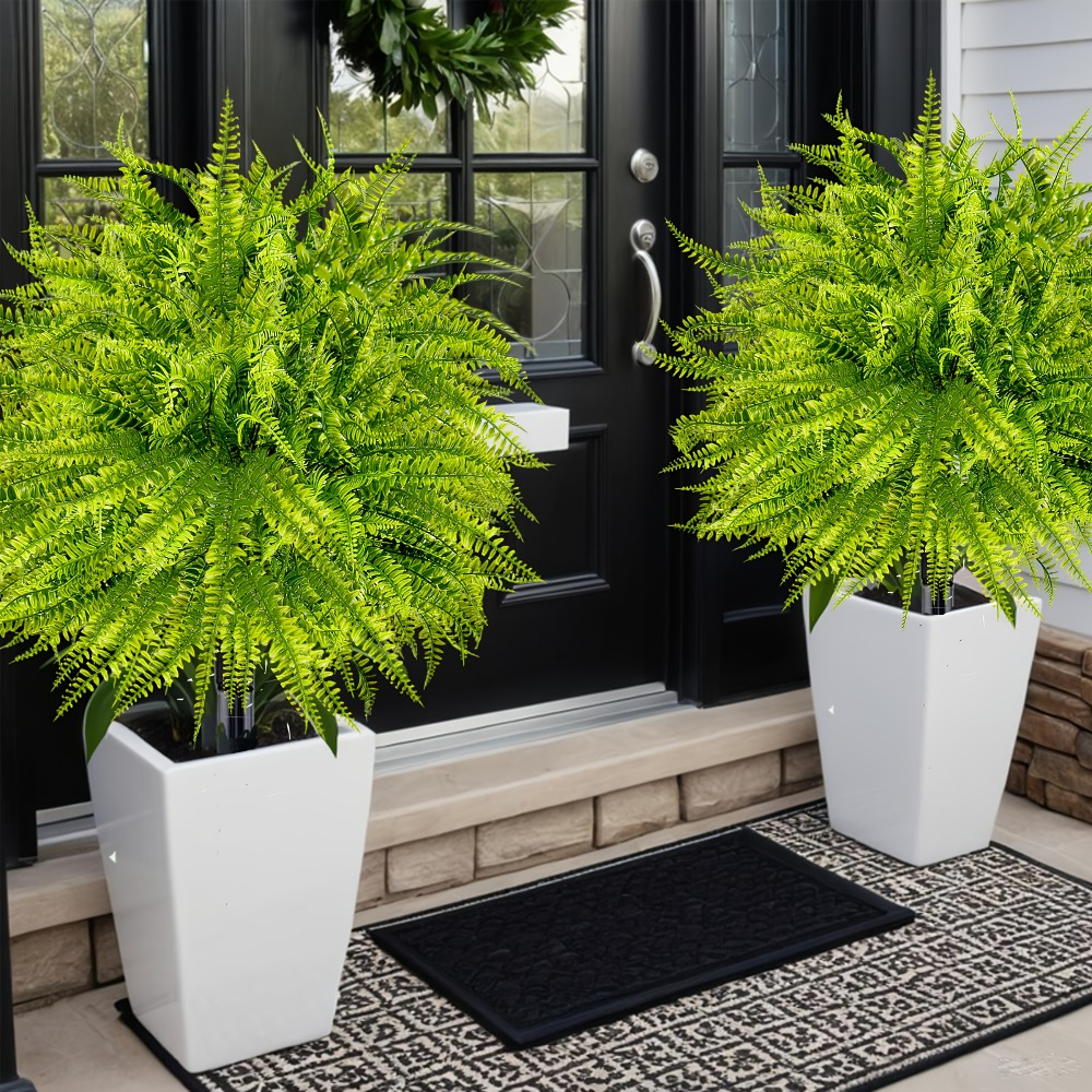 2pcs UV-Resistant Faux Pampas  - Pampas Grass Decor 评论和价格