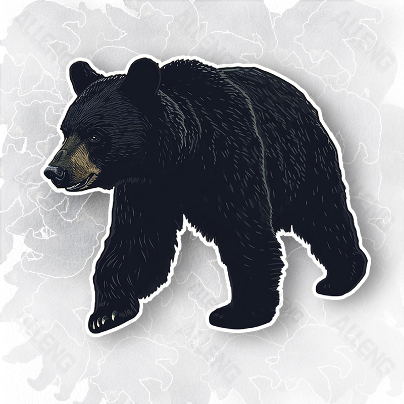 Black Bear Vector Illustration - Home Decor Vector 评论和价格