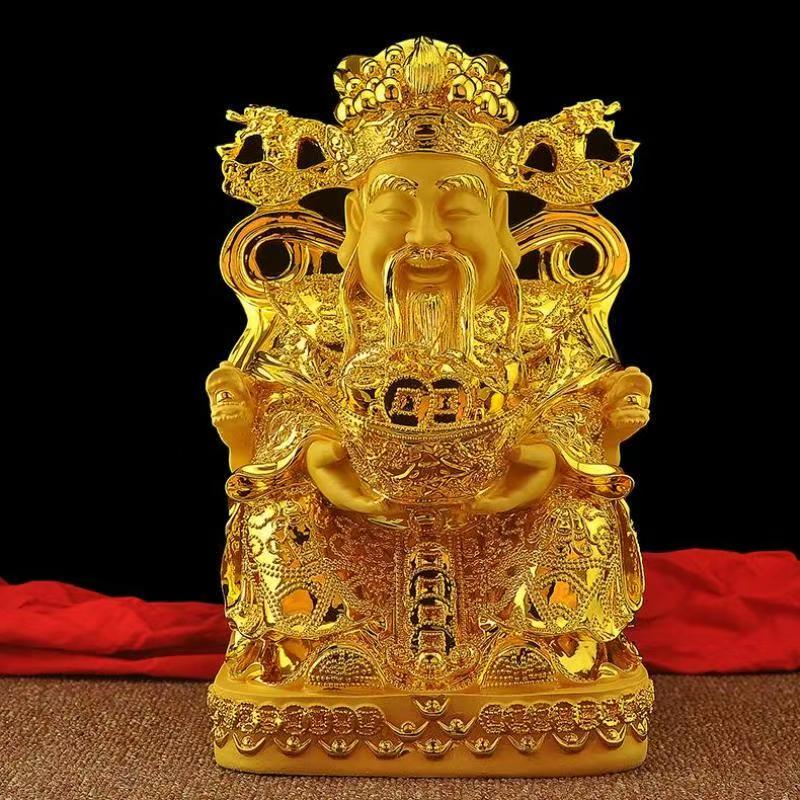 Feng Shui Gold God of Wealth L - Home Decor Resin 评论和价格