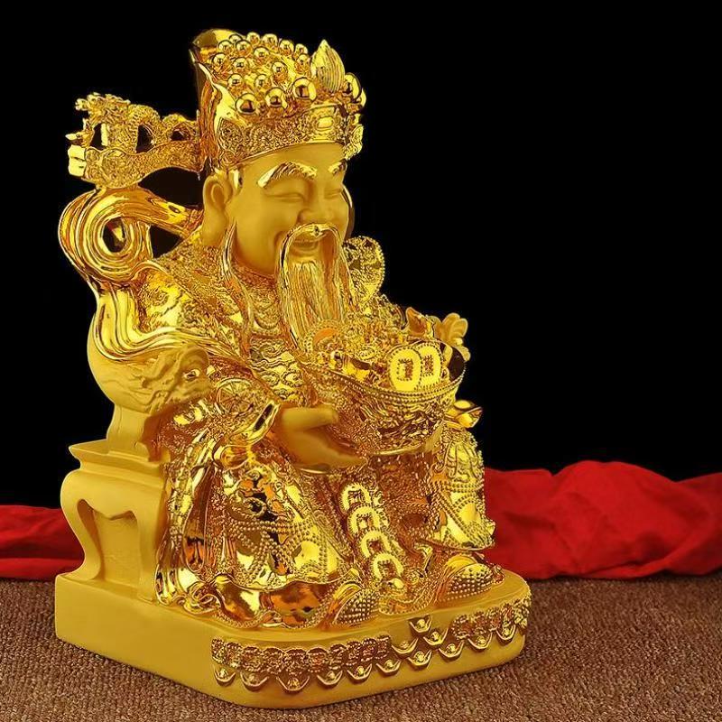Feng Shui Gold God of Wealth L - Home Decor Resin 评论和价格