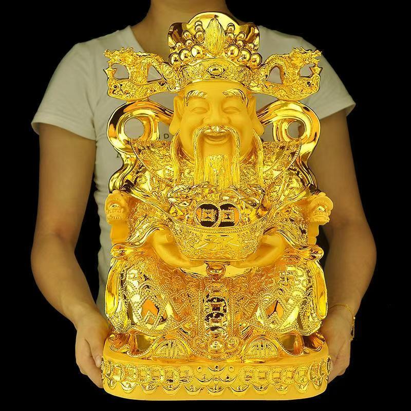 Feng Shui Gold God of Wealth L - Home Decor Resin 评论和价格