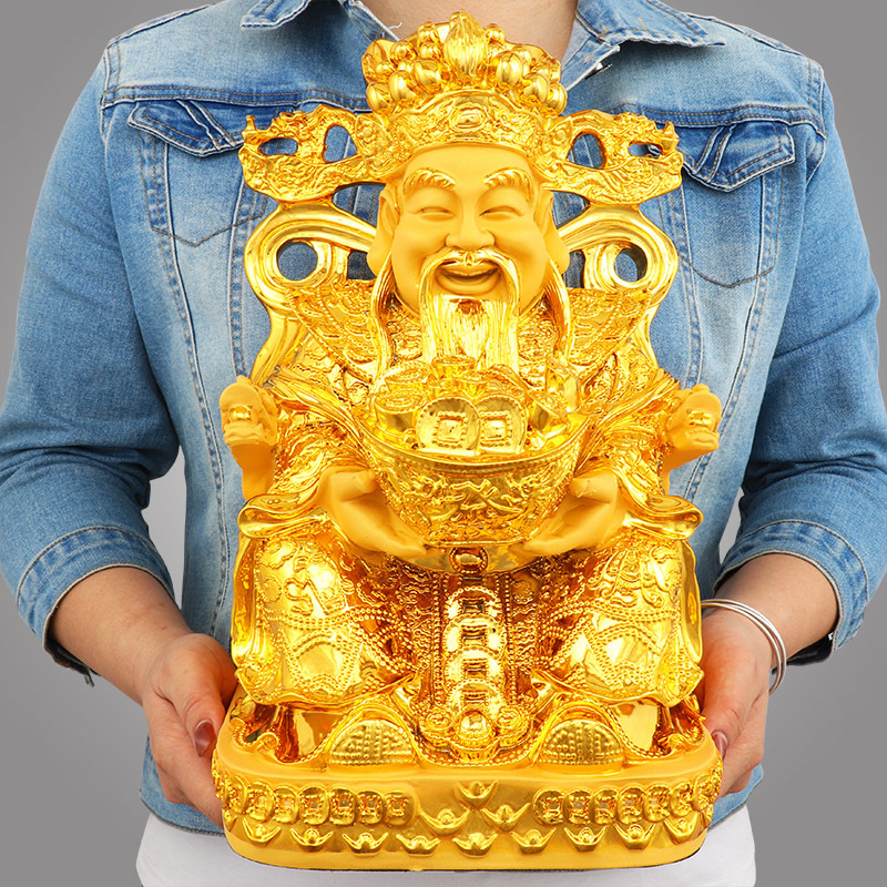 Feng Shui Gold God of Wealth L - Home Decor Resin 评论和价格