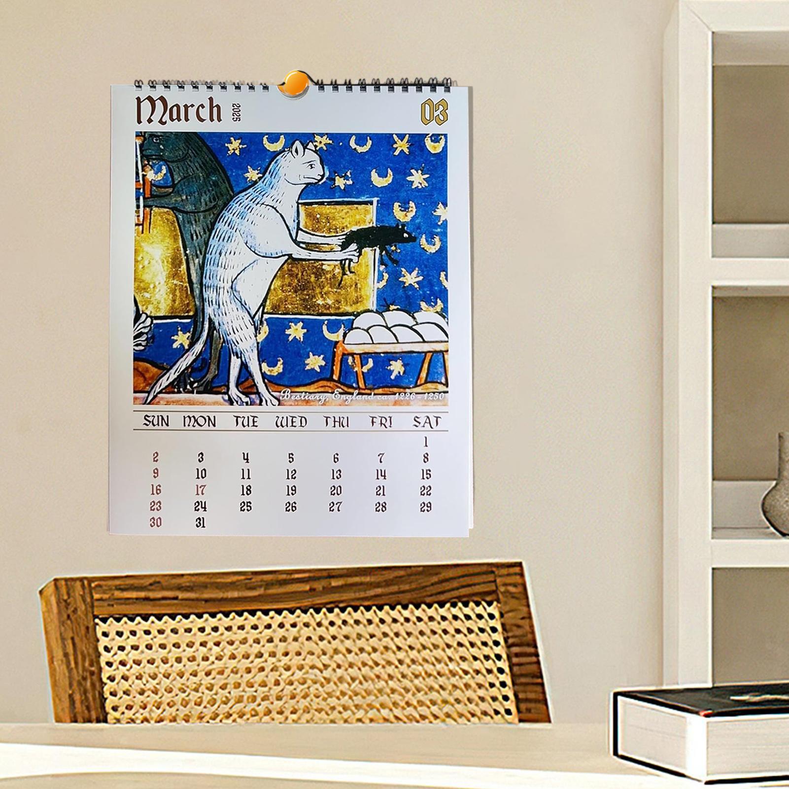 Medieval Cats Painting Wall Ca - Home Decor Medieval 评论和价格