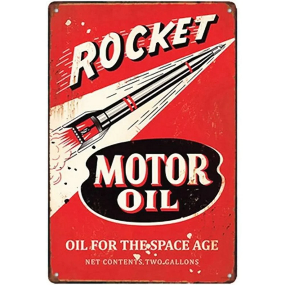 Vintage-Style Motor Oil Gas Si - Home Decor Interior 评论和价格