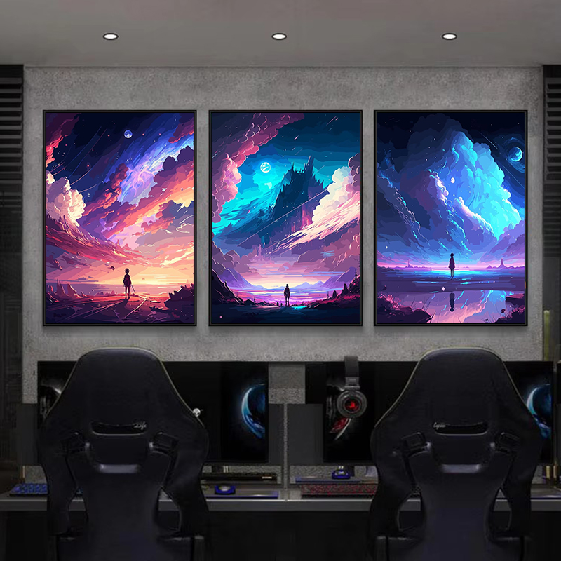 Colorful Fantasy Space Vector  - Home Decor Vector 评论和价格