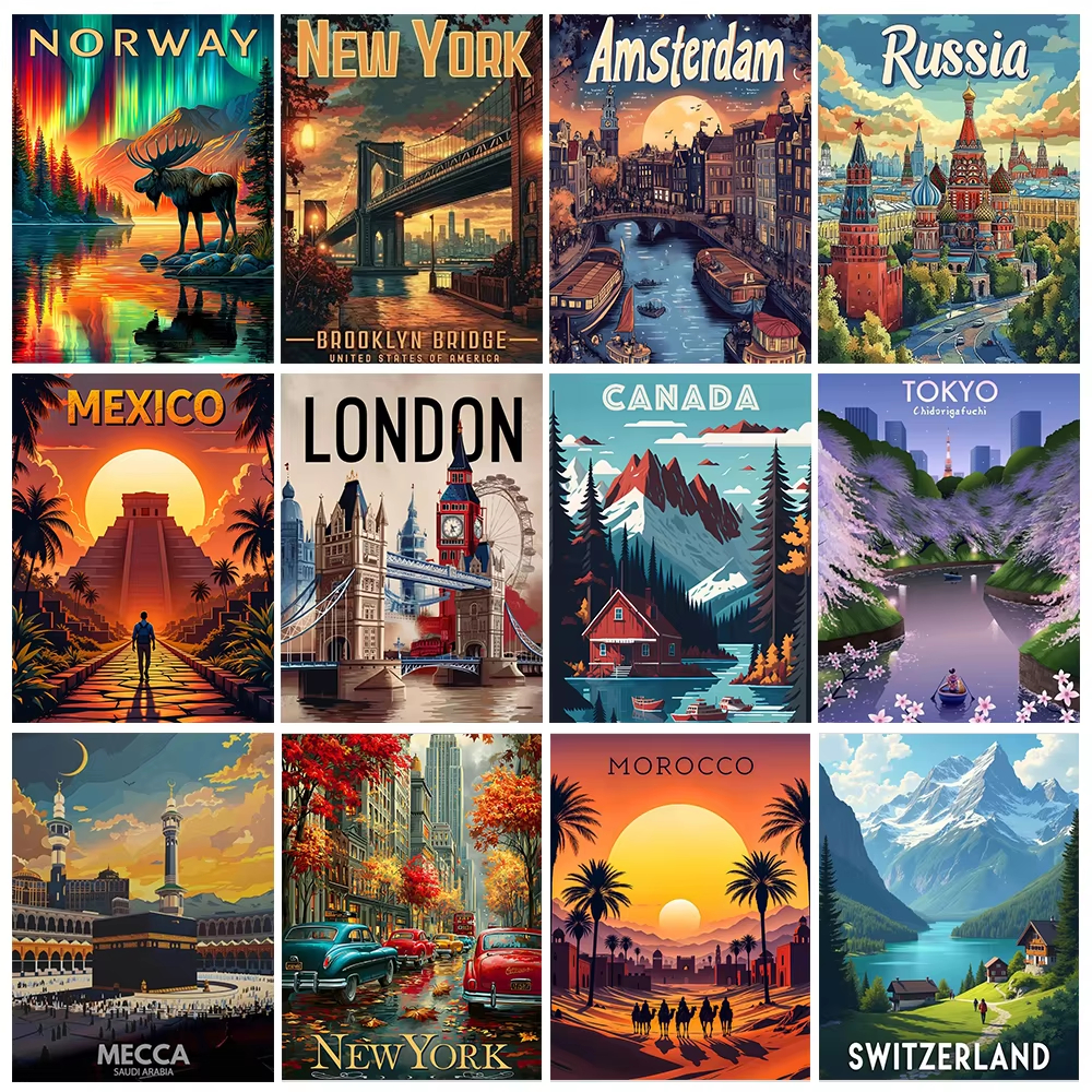 World Famous Scenery 5D Diamon - Home Decor New York 评论和价格