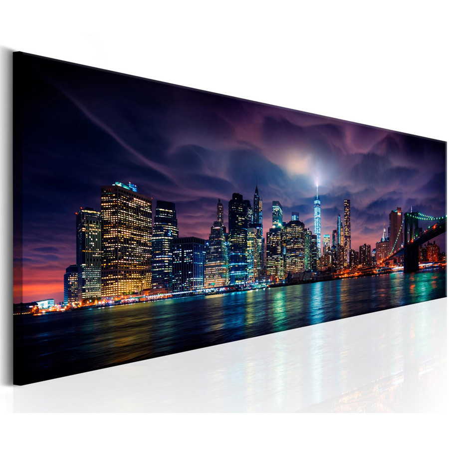 New York night landscape Large - Home Decor New York 评论和价格