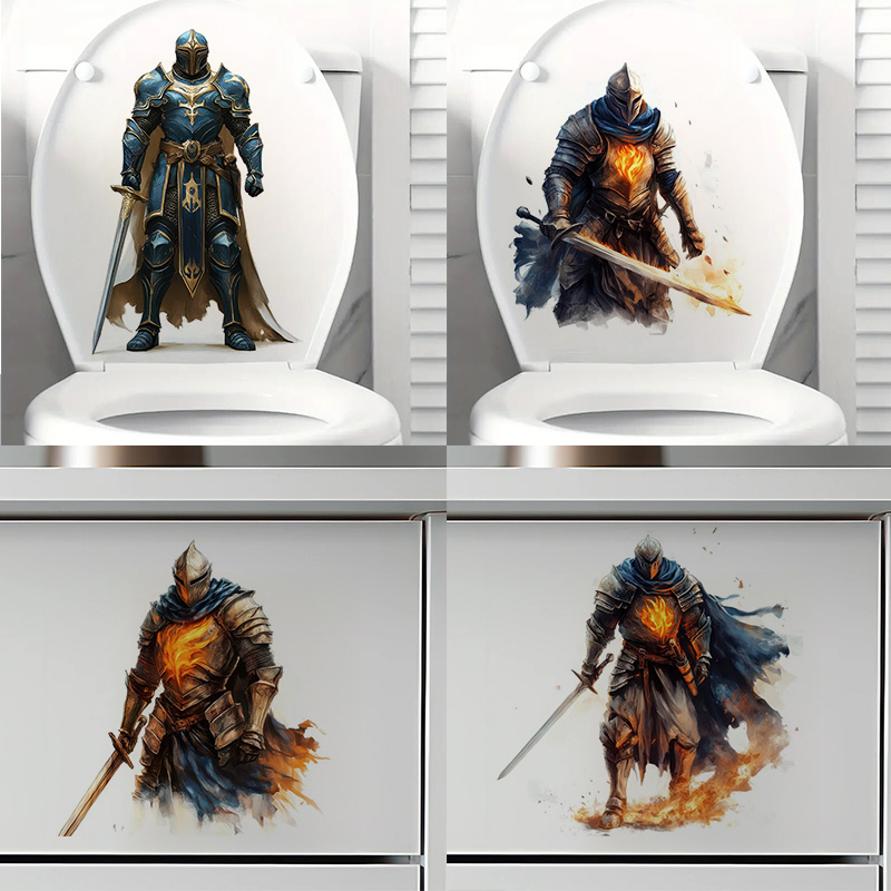 Medieval Knight Toilet Sticker - Home Decor Medieval 评论和价格