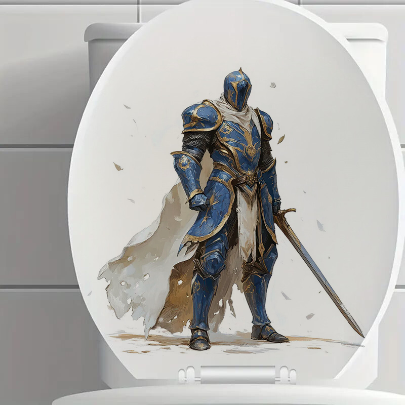 Medieval Knight Toilet Sticker - Home Decor Medieval 评论和价格
