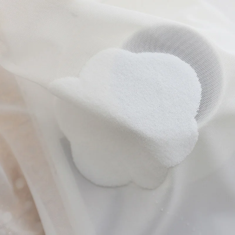 White Cloud Pattern Sheer Curt - Home Decor Window Blinds 评论和价格