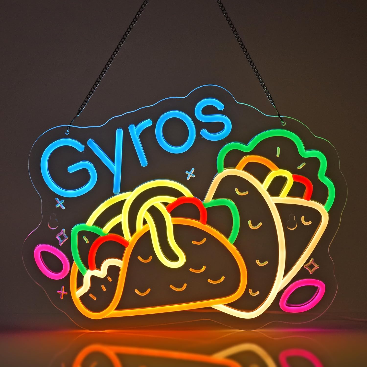 Gyros Neon Sign Greek Restaura - Home Decor Market 评论和价格