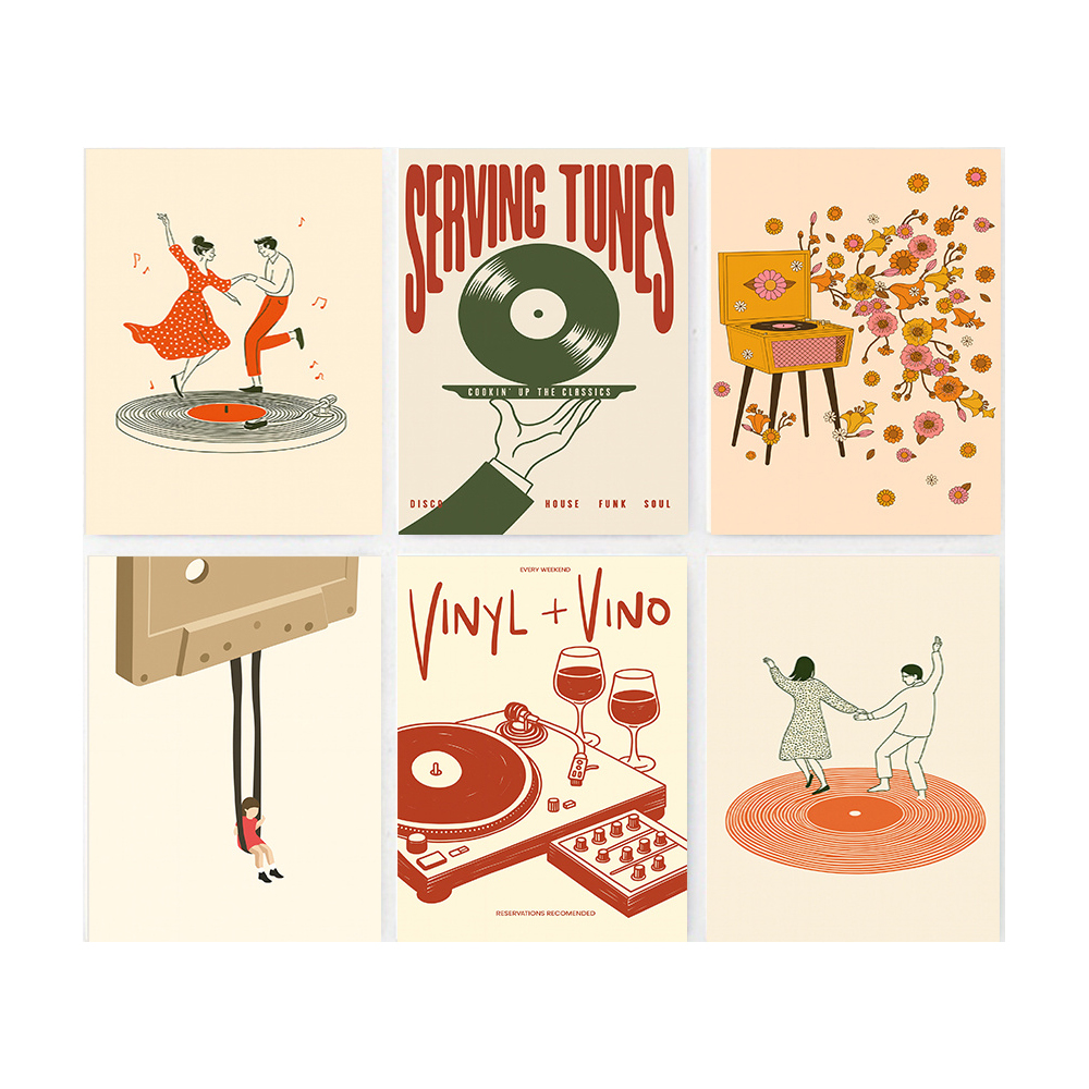 1pc Vintage Music Canvas Poste - Home Decor Trends 评论和价格