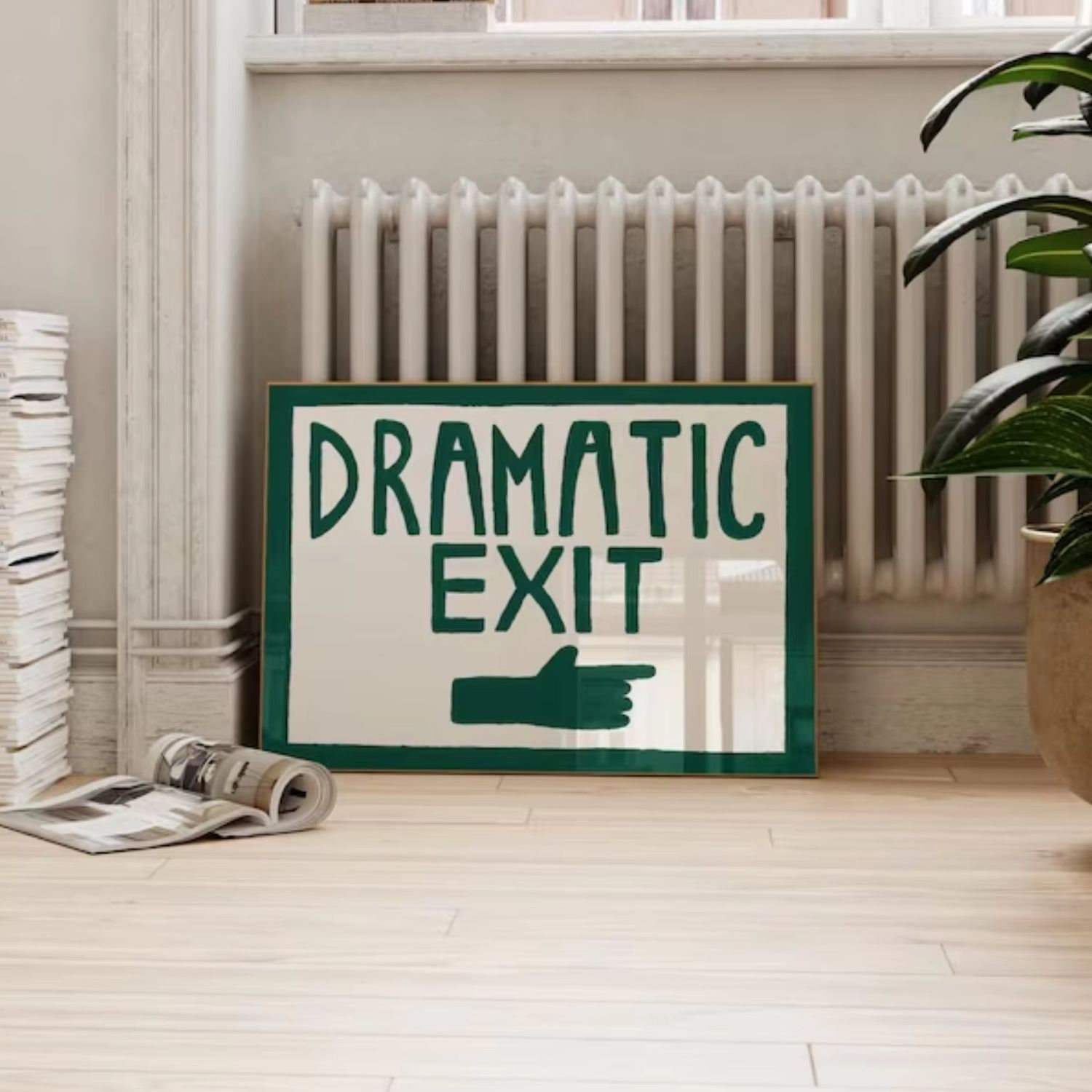 Funny Hallway Print Dark Green - Home Decor Green 评论和价格