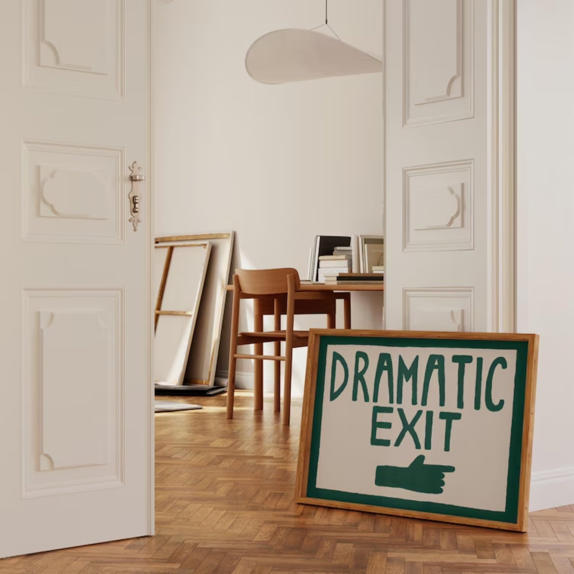 Funny Hallway Print Dark Green - Home Decor Green 评论和价格