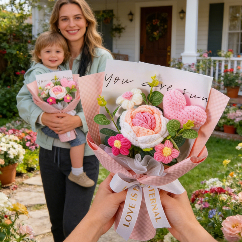 Romantic Rose Knitted Bouquet  - Home Decor Design Ideas 评论和价格