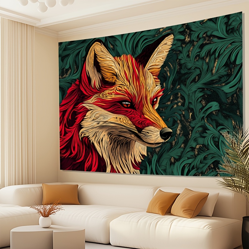 1 piece, fox banner tapestry i - Home Decor Vector 评论和价格