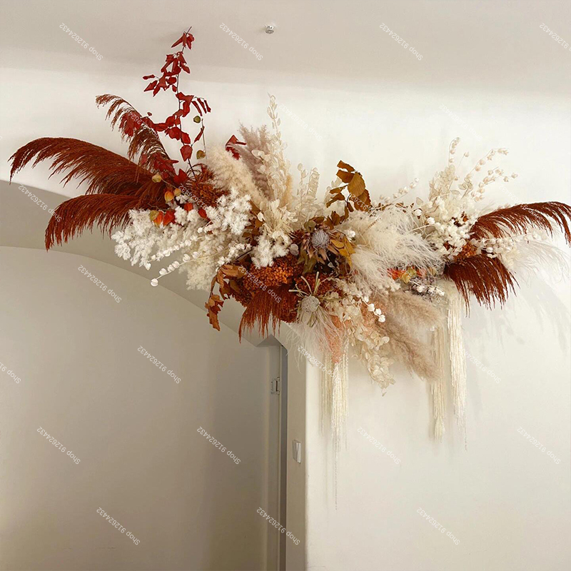 Pampas Grass Artificial Rose F - Pampas Grass Decor 评论和价格
