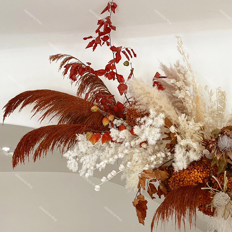 Pampas Grass Artificial Rose F - Pampas Grass Decor 评论和价格