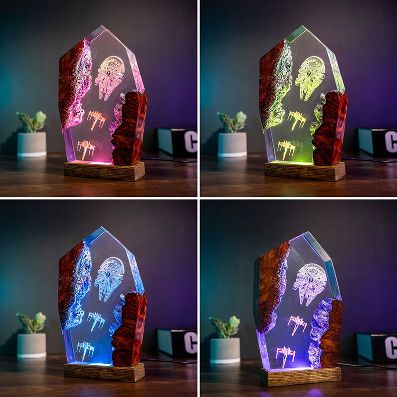 Table Resin Lamp Universe War  - Home Decor Resin 评论和价格