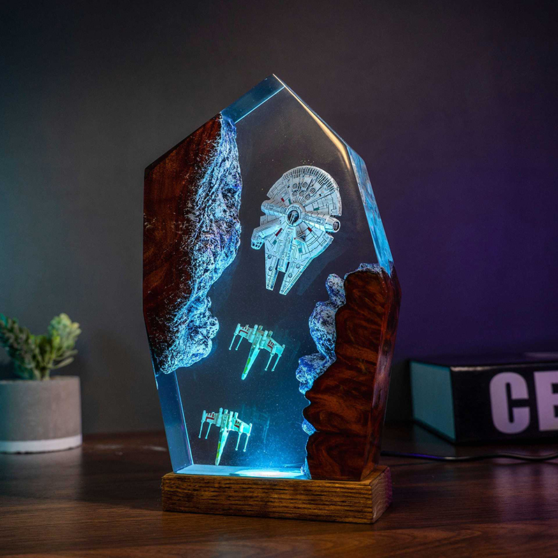 Table Resin Lamp Universe War  - Home Decor Resin 评论和价格