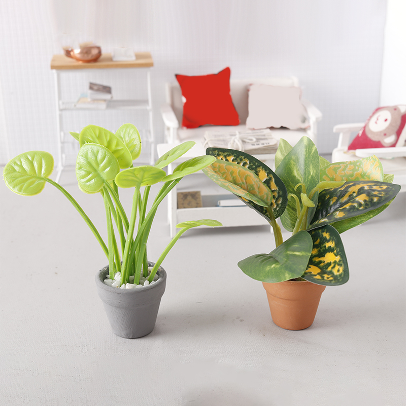 1/12 Dollhouse Miniature Plant - Home Decor Resin 评论和价格