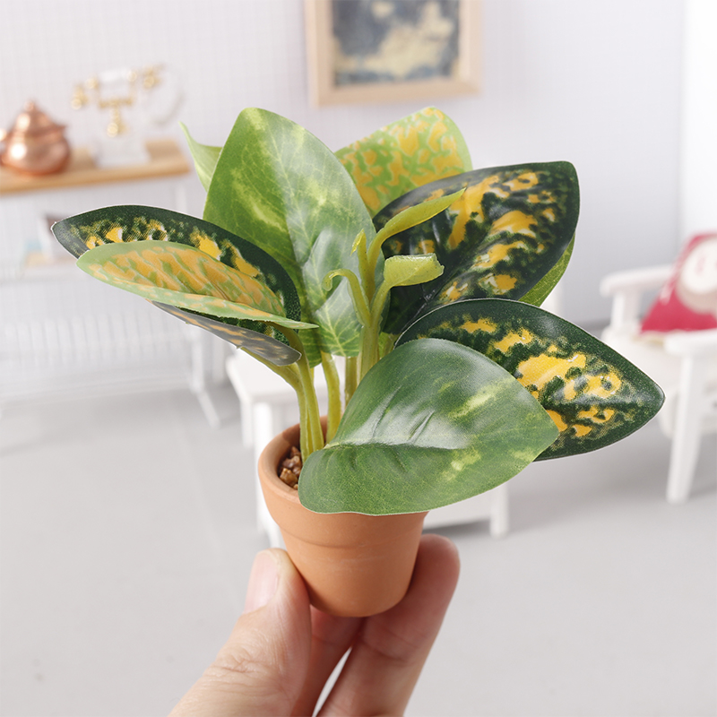 1/12 Dollhouse Miniature Plant - Home Decor Resin 评论和价格