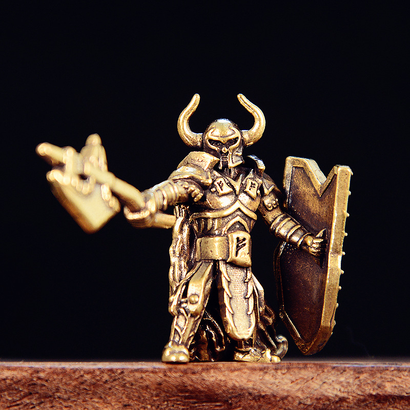Brass Shield Warrior Figurine  - Home Decor Medieval 评论和价格