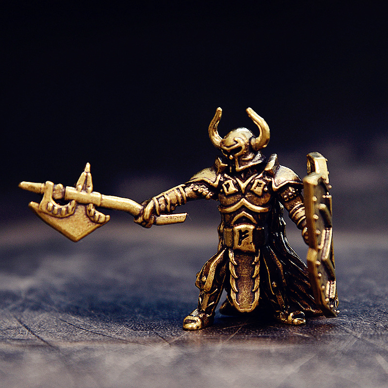 Brass Shield Warrior Figurine  - Home Decor Medieval 评论和价格