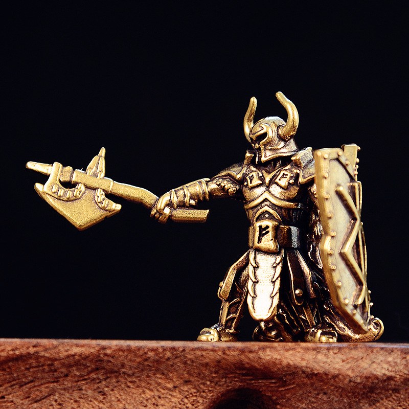 Brass Shield Warrior Figurine  - Home Decor Medieval 评论和价格