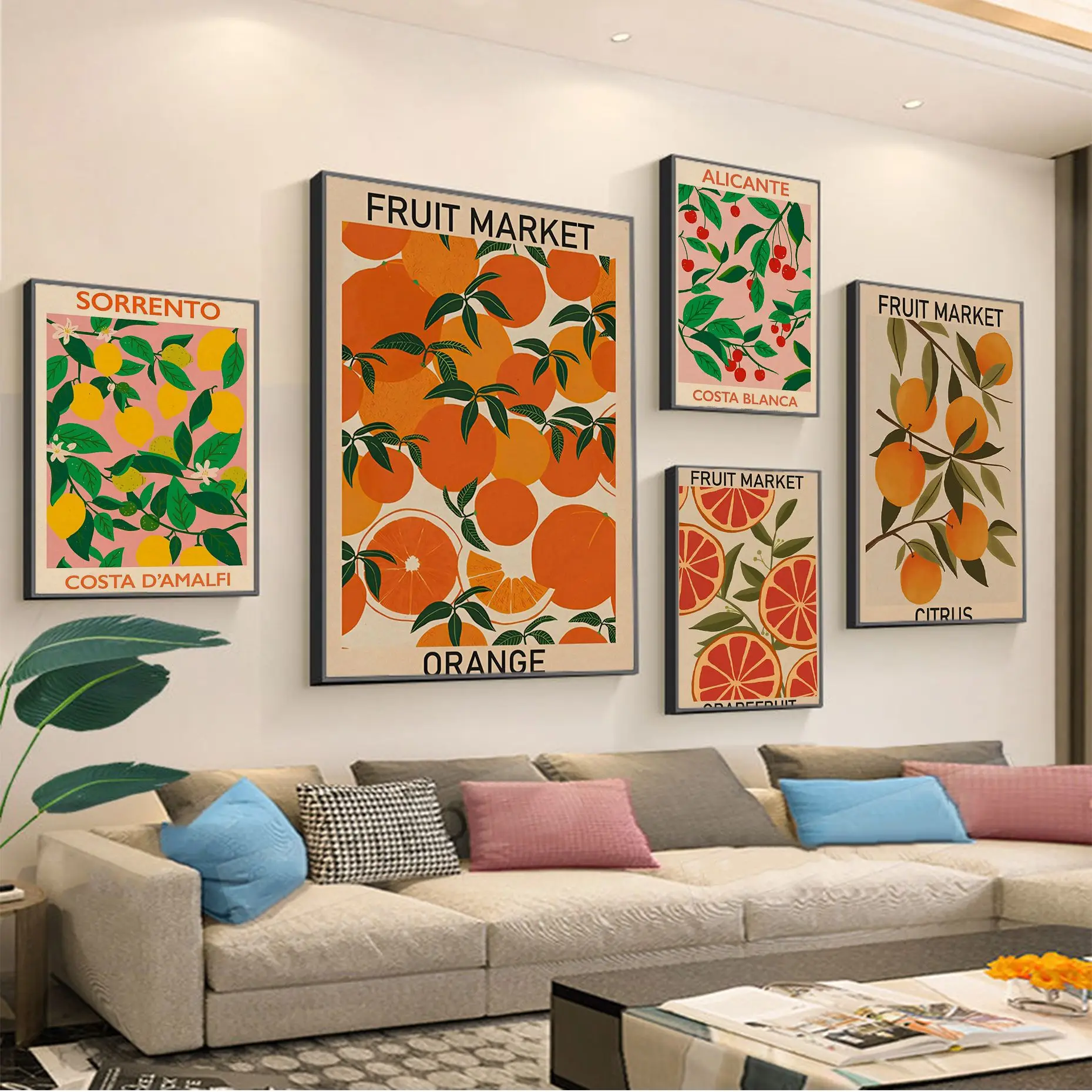 Cherry Lemon Orange Fruit Mark - Home Decor Market 评论和价格