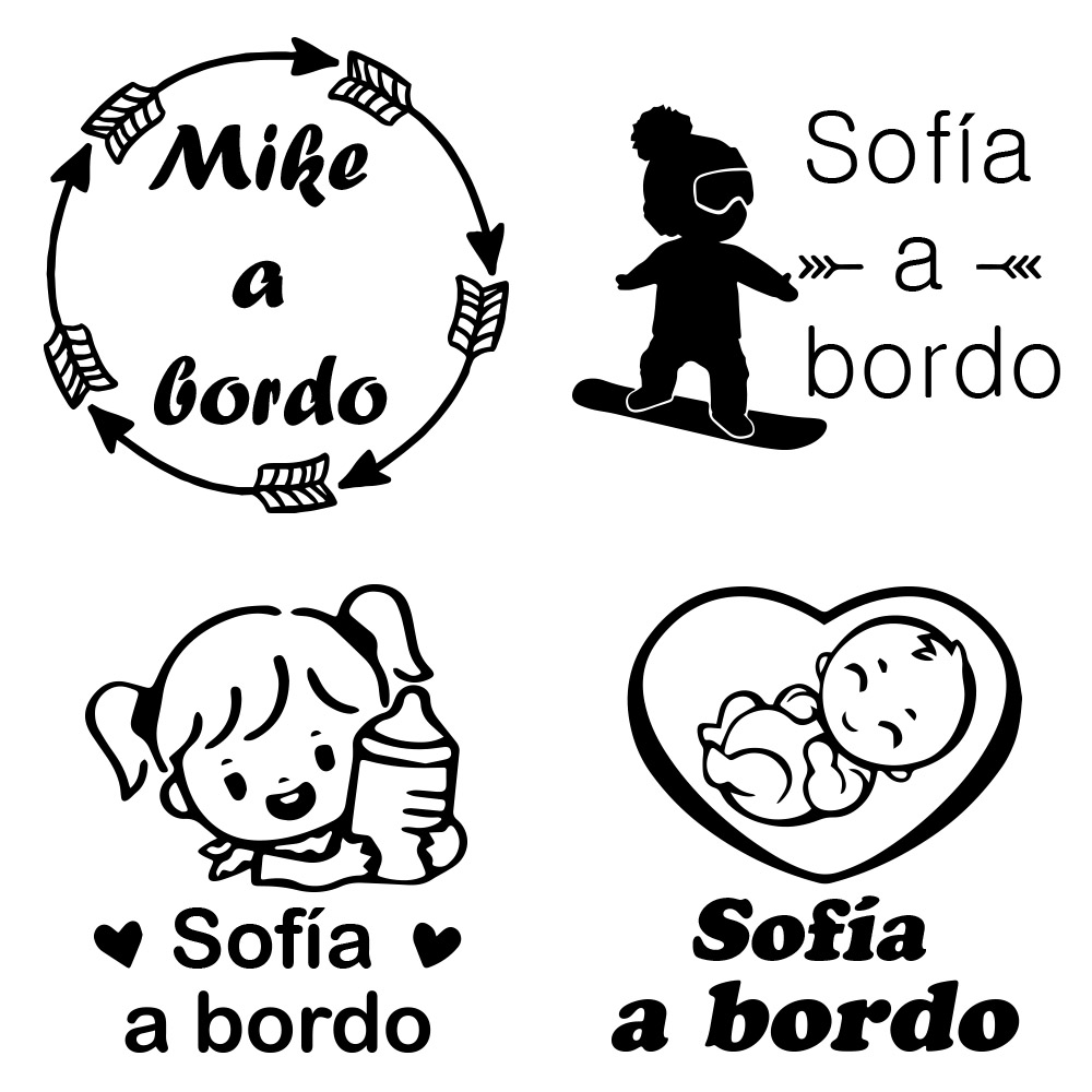 1pc Vinyl baby a bordo colorfu - Home Decor Solution 评论和价格