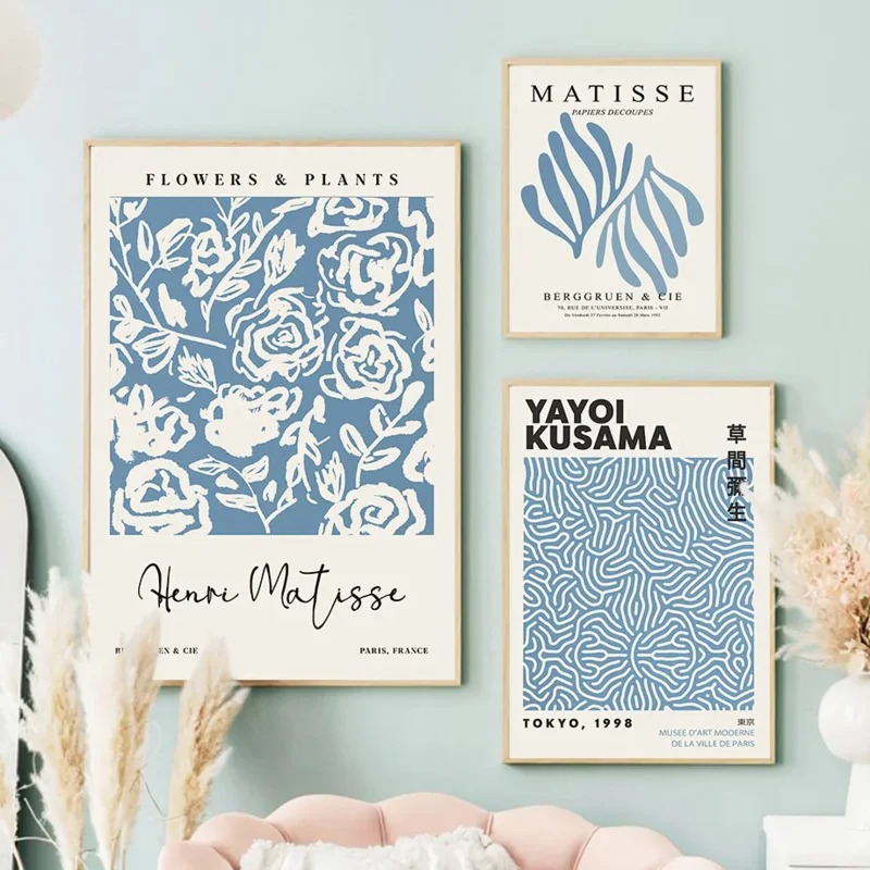 Blue Henri Matisse Yayoi Kusam - Home Decor Market 评论和价格