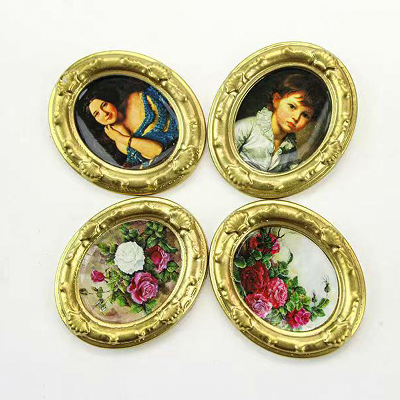 2 pieces of miniature oil pain - Home Decor Resin 评论和价格