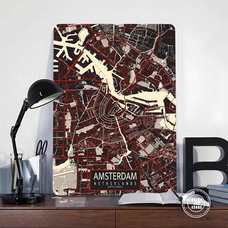 Amsterdam City Vector Poster W - Home Decor Vector 评论和价格