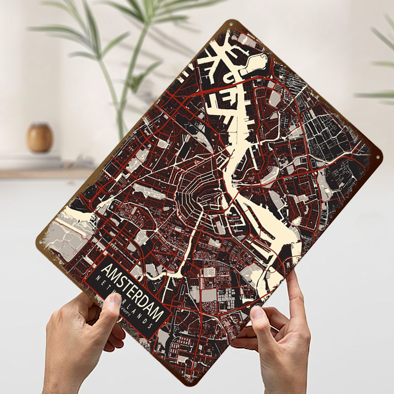 Amsterdam City Vector Poster W - Home Decor Vector 评论和价格