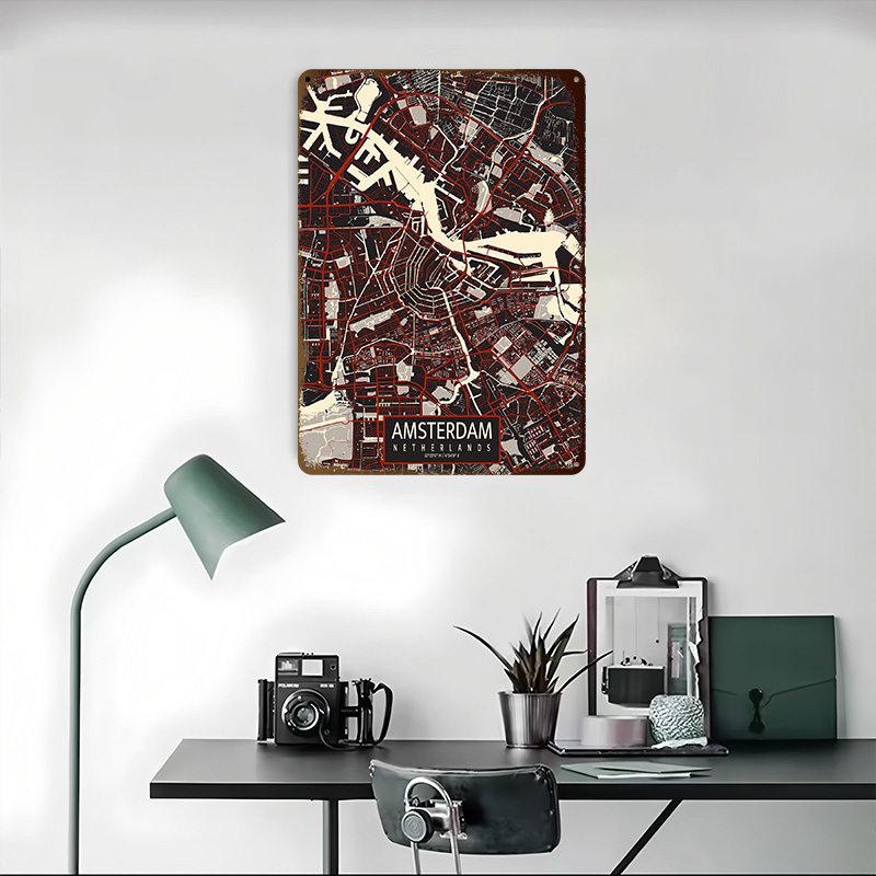 Amsterdam City Vector Poster W - Home Decor Vector 评论和价格