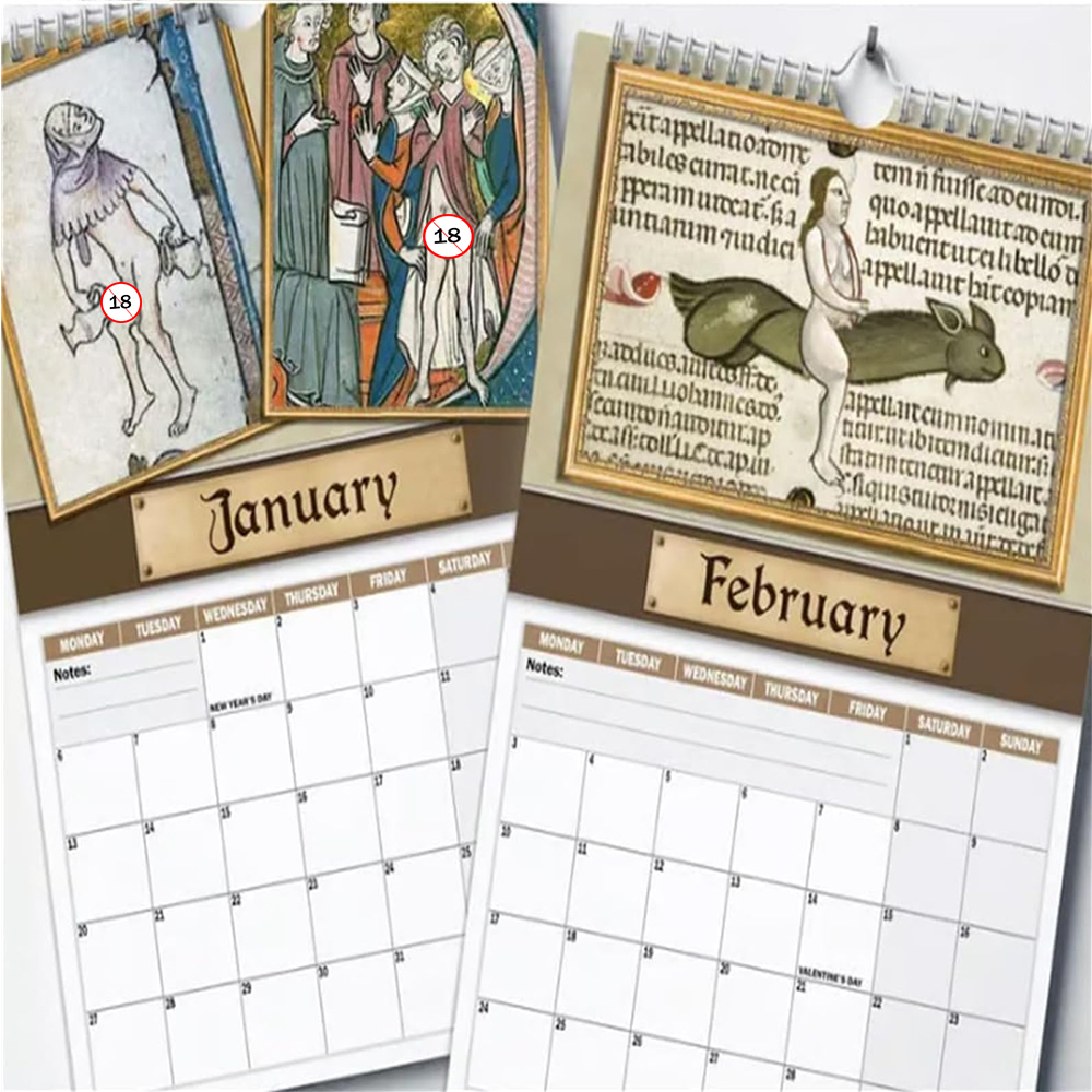 New 2026 Calendar Funny Creati - Home Decor Medieval 评论和价格