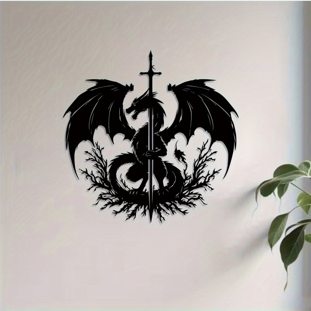 1pc Dragon Sword Metal Wall Ar - Home Decor Medieval 评论和价格