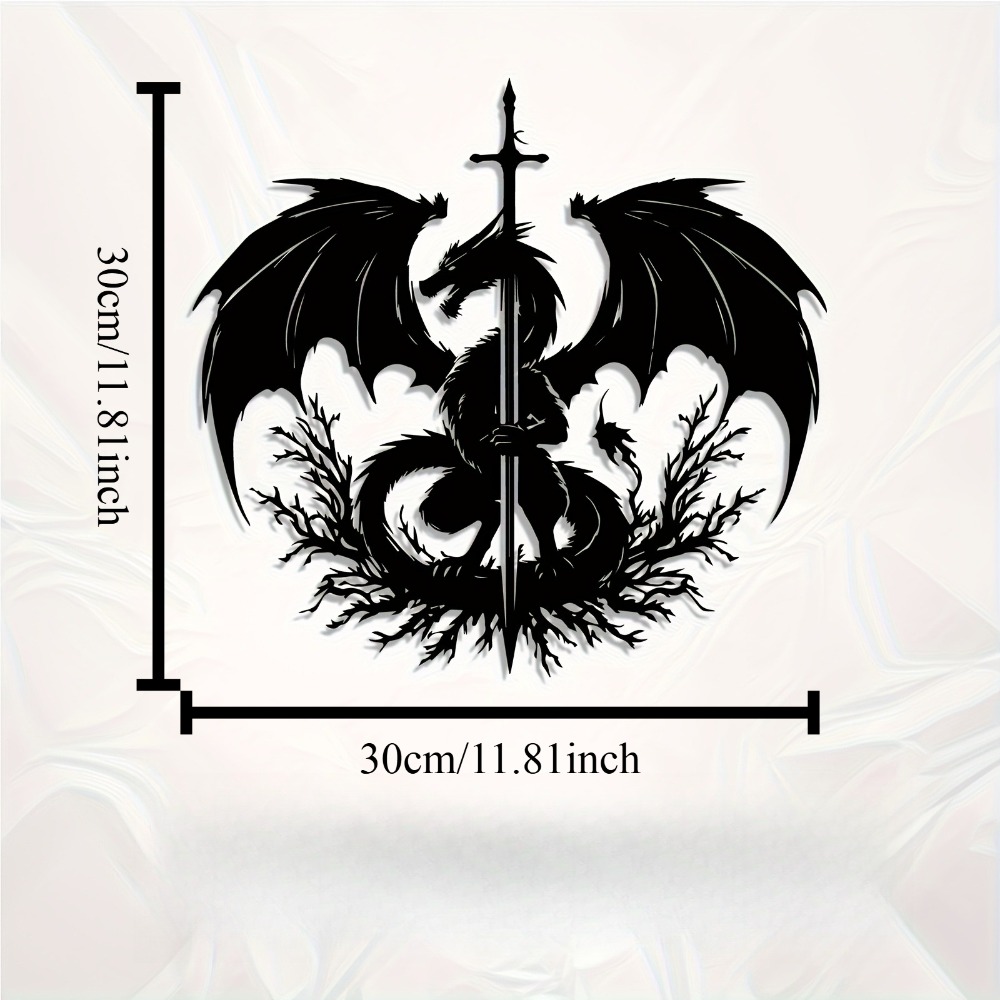 1pc Dragon Sword Metal Wall Ar - Home Decor Medieval 评论和价格