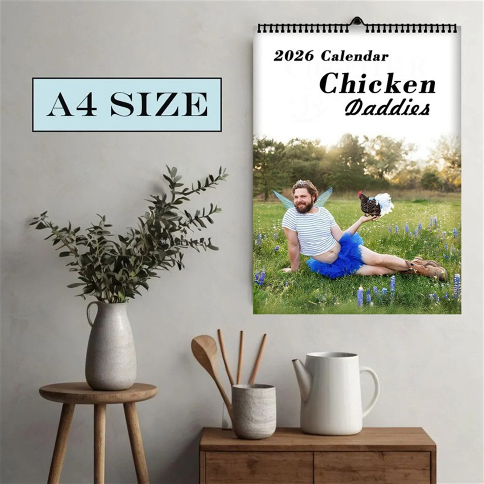 2026 Funny Chicken Daddy Wall  - Home Decor Trends 评论和价格