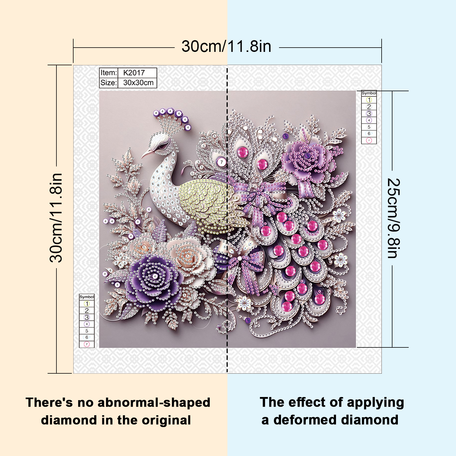 Peacock Special Shape Diamond  - Home Decor Quirky 评论和价格