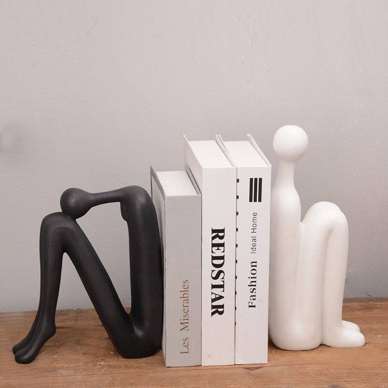 Simple Thinker Statue Bookends - Aesthetic Bookend 评论和价格