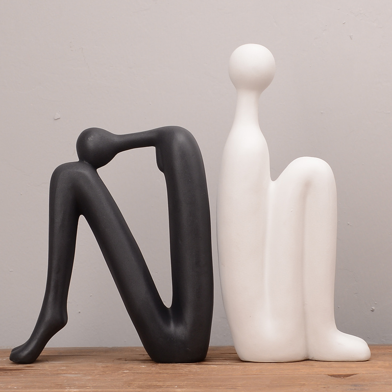 Simple Thinker Statue Bookends - Aesthetic Bookend 评论和价格